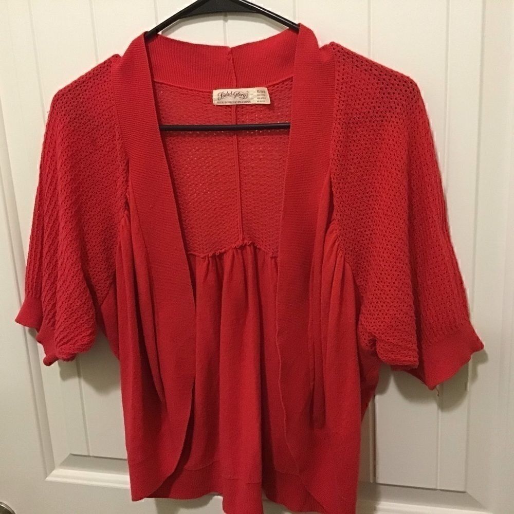 Women’s Short Sleeve Knitted Top sz XLarge - Picture 6 of 6